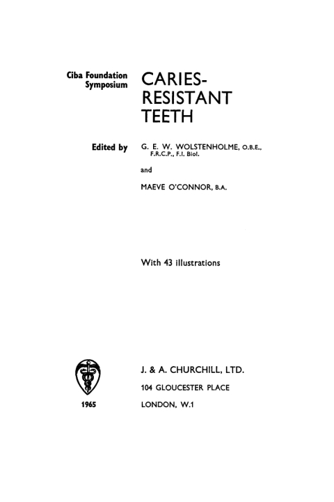 Cover image for book Caries-Resistant Teeth