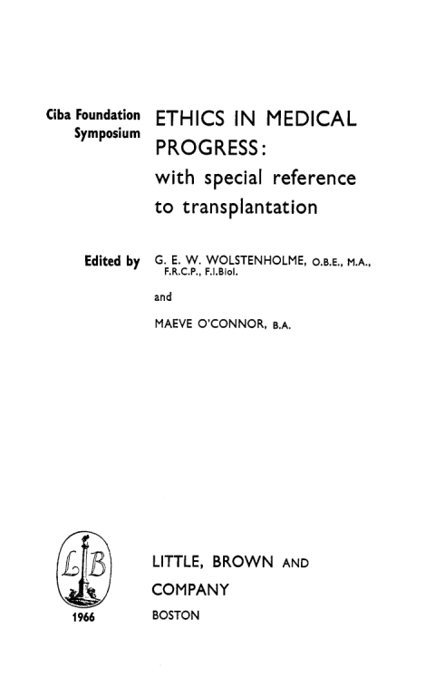 Cover image for book Ethics in medical Progress