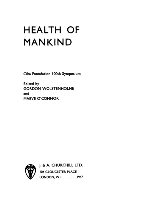 Cover image for book Health of Mankind