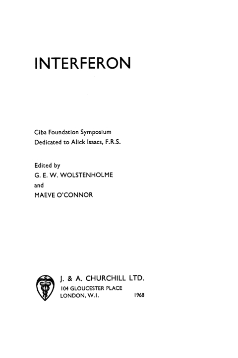Cover image for book Interferon