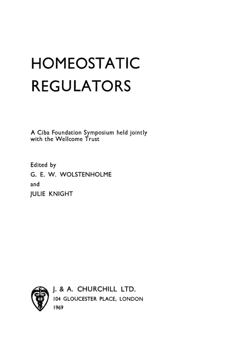 Homeostatic Regulators 