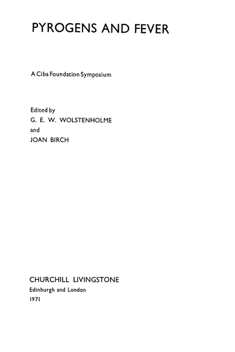 Cover image for book Pyrogens and Fever