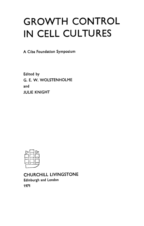 Growth Control in Cell Cultures 
