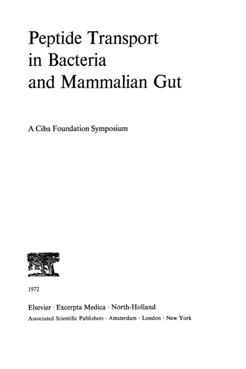 Cover image for book Peptide Transport in Bacteria and Mammalian Gut