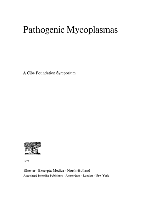 Cover image for book Pathogenic Mycoplasmas