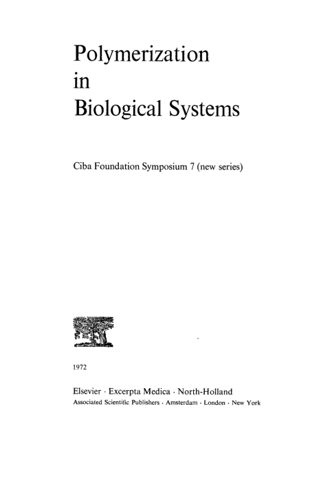 Cover image for book Polymerization in Biological Systems