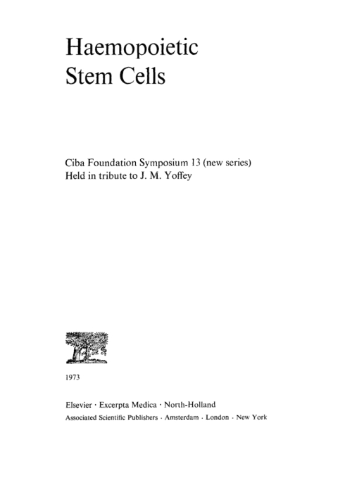 Cover image for book Haemopoietic Stem Cells