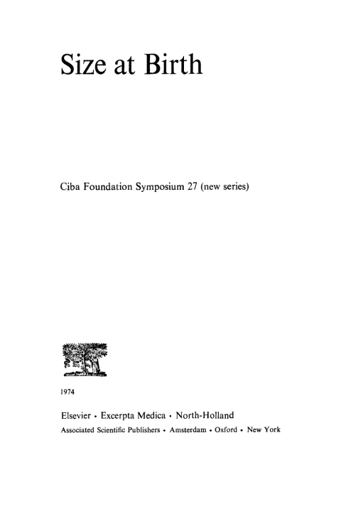 Cover image for book Size at Birth