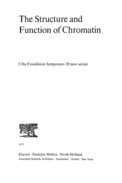 Cover image for book The Structure and Function of Chromatin