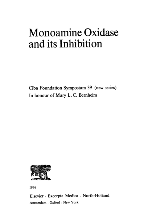 Cover image for book Monoamine Oxidase and its Inhibition