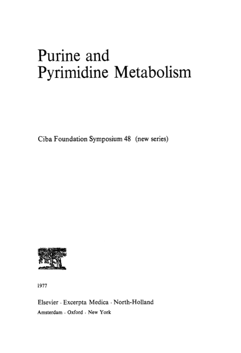 Cover image for book Purine and Pyrimidine Metabolism