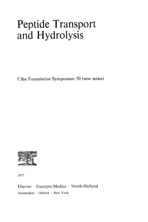 Cover image for book Peptide Transport and Hydrolysis