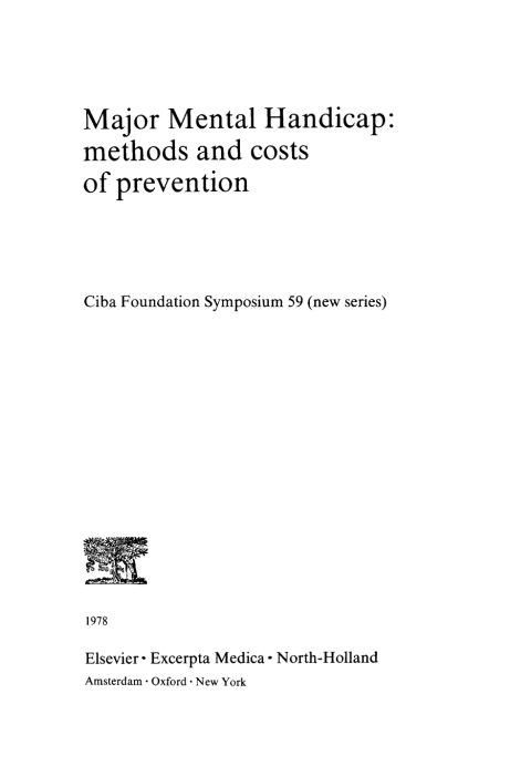 Cover image for book Major Mental Handicap