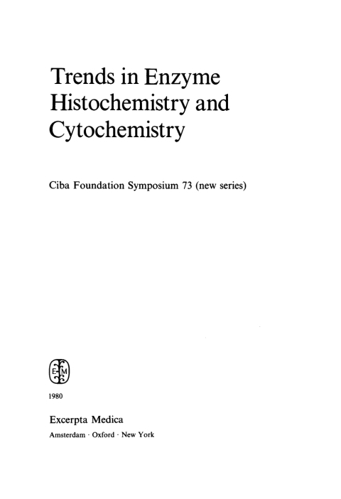 Cover image for book Trends in Enzyme Histochemistry and Cytochemistry