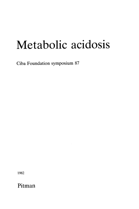 Metabolic Acidosis 