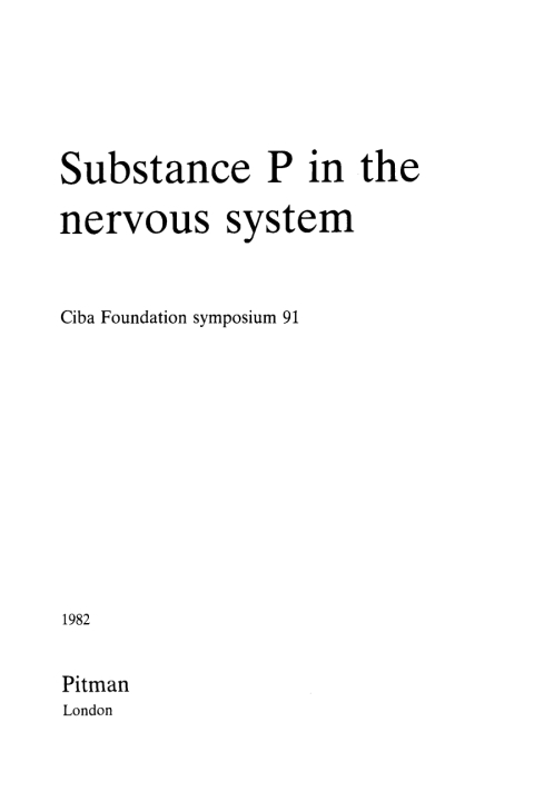 Substance P in the Nervous system 