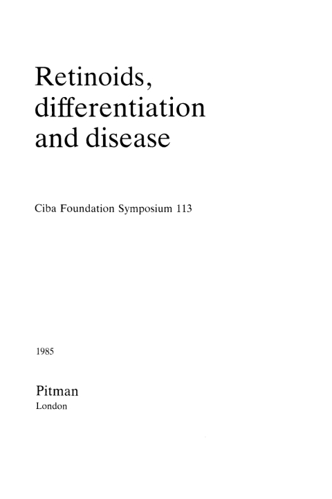Cover image for book Retinoids, Differentiation and Disease