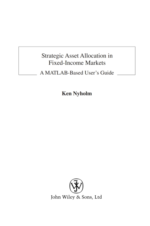 Cover image for book Strategic Asset Allocation in Fixed Income Markets