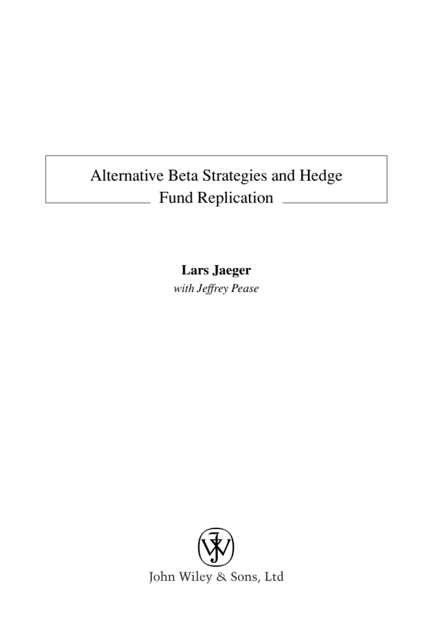 Alternative Beta Strategies and Hedge Fund Replication