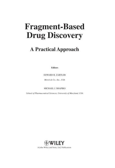 Cover image for book Fragment-Based Drug Discovery