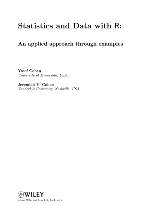 Cover image for book Statistics and Data with R