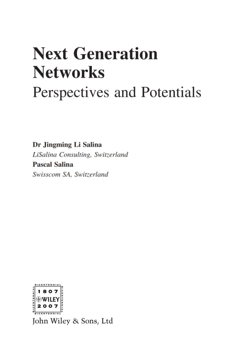 Cover image for book Next Generation Networks