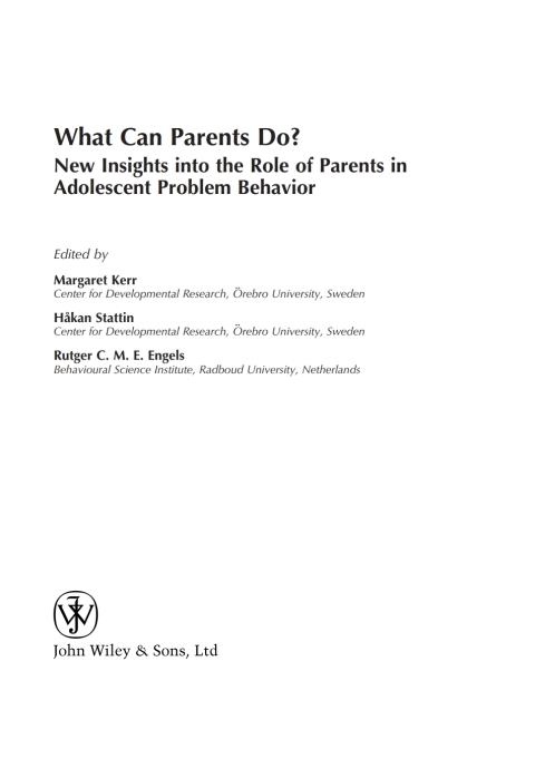 Cover image for book What Can Parents Do?
