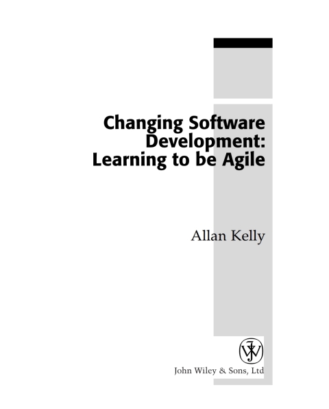 Cover image for book Changing Software Development