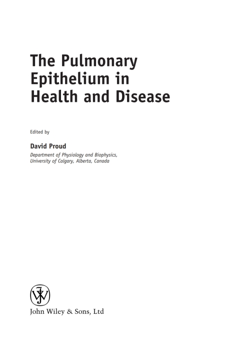 Cover image for book The Pulmonary Epithelium in Health and Disease