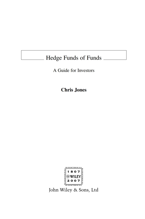 Cover image for book Hedge Funds Of Funds
