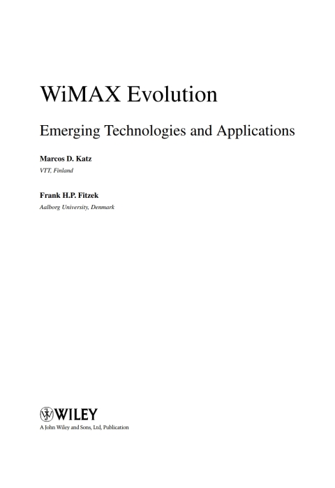 Cover image for book WiMAX Evolution