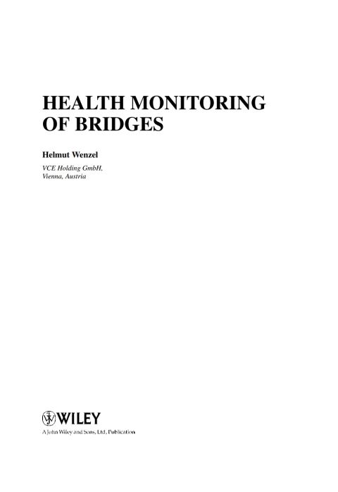 Cover image for book Health Monitoring of Bridges