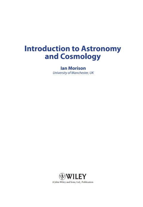 Cover image for book Introduction to Astronomy and Cosmology