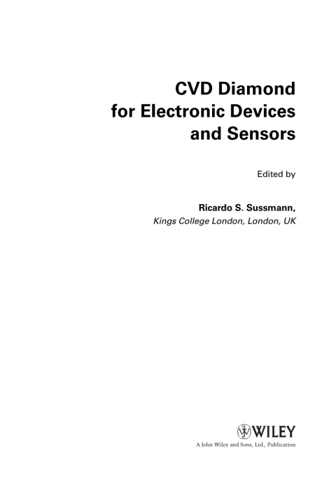 Cover image for book CVD Diamond for Electronic Devices and Sensors