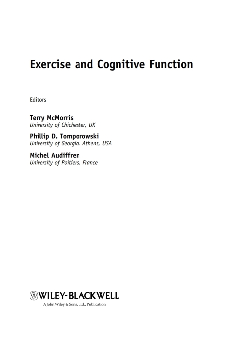 Cover image for book Exercise and Cognitive Function