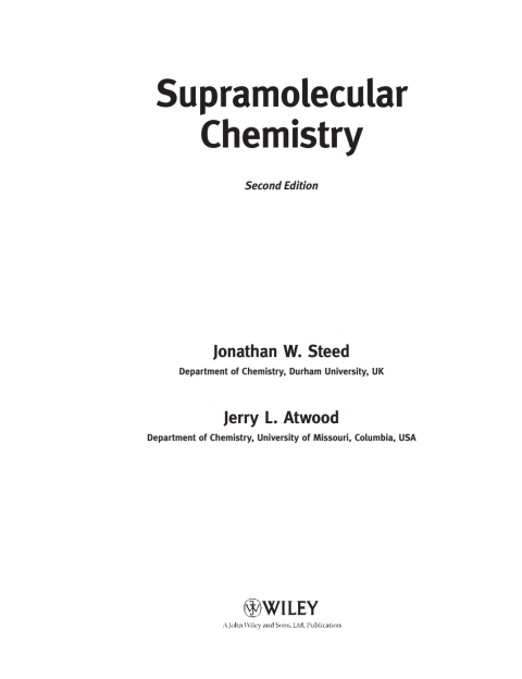 Cover image for book Supramolecular Chemistry
