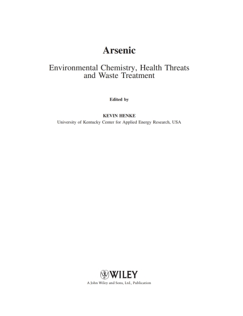 Cover image for book Arsenic