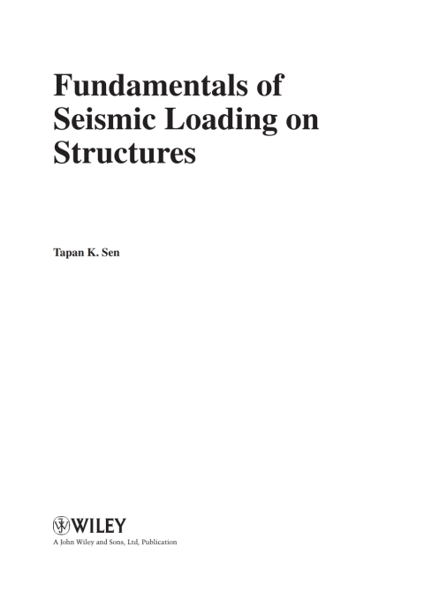 Cover image for book Fundamentals of Seismic Loading on Structures