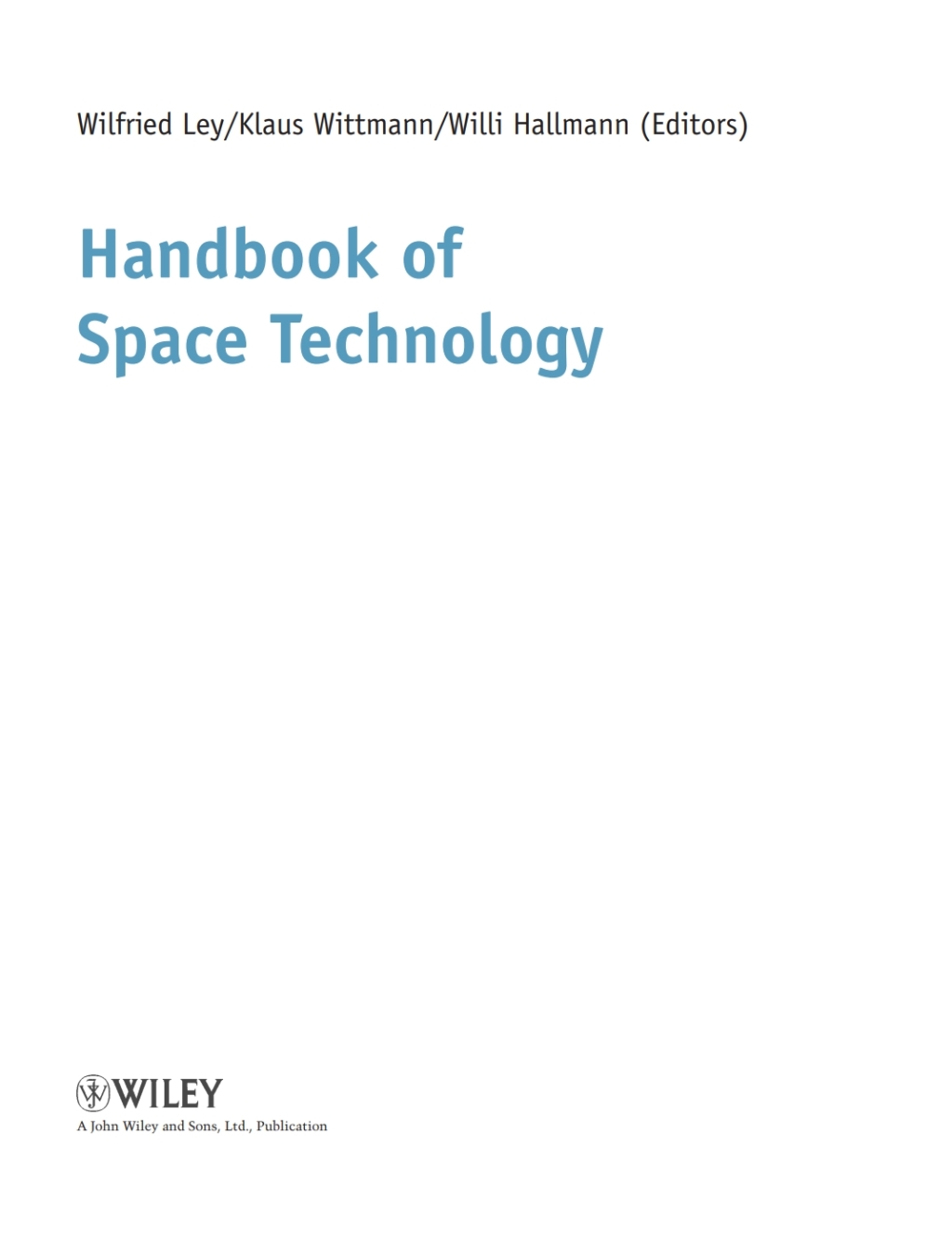 Handbook of Space Technology - 1st Edition (eBook)