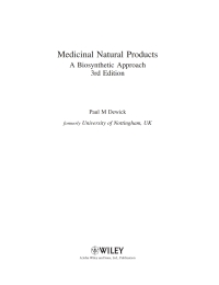 MEDICINAL NATURAL PRODUCTS A BIOSYNTHETIC APPROACH