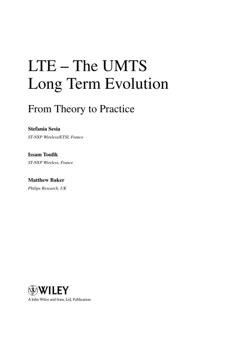 Cover image for book LTE, The UMTS Long Term Evolution