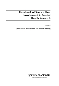 Handbook of Service User Involvement in Mental Health Research