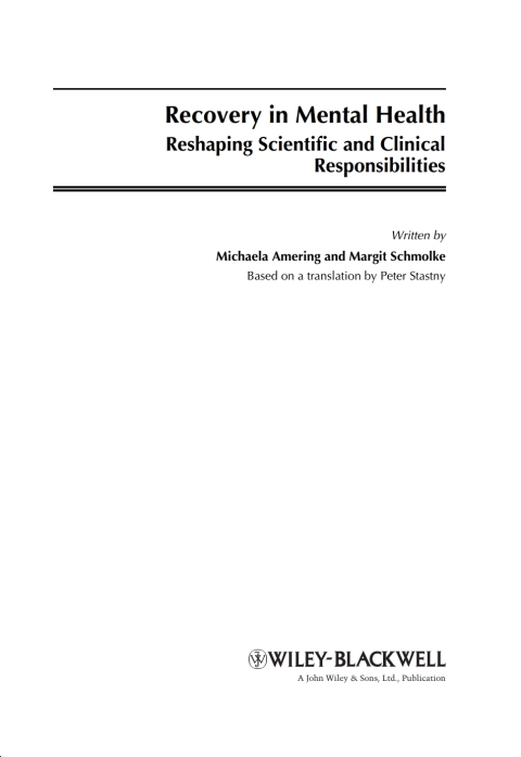 Cover image for book Recovery in Mental Health