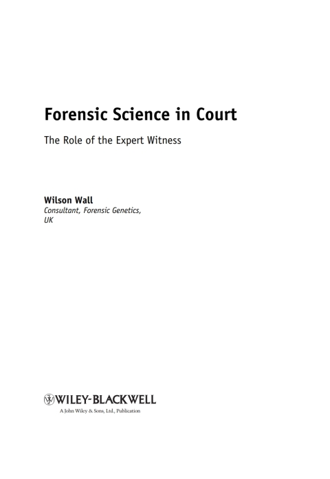 Forensic Science in Court 