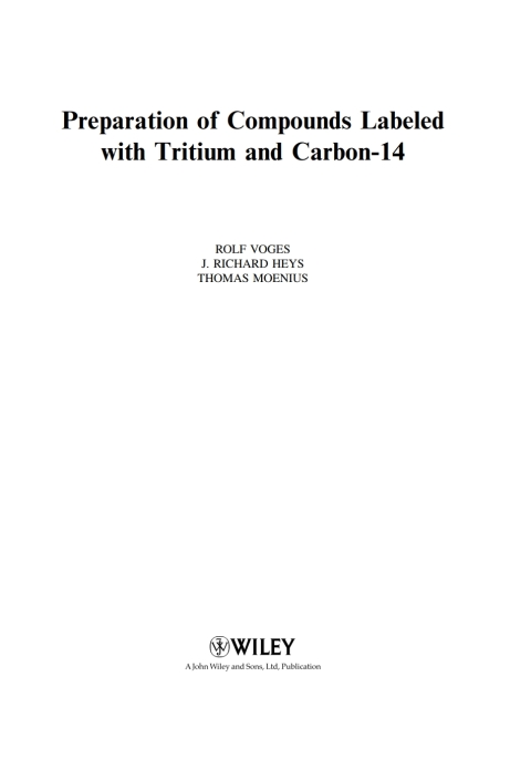 Cover image for book Preparation of Compounds Labeled with Tritium and Carbon-14