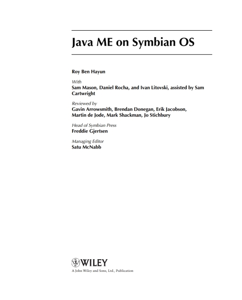 Cover image for book Java ME on Symbian OS