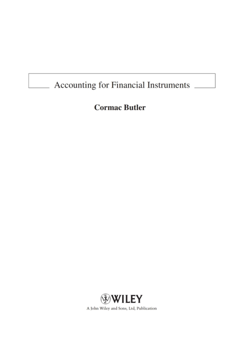 Cover image for book Accounting for Financial Instruments