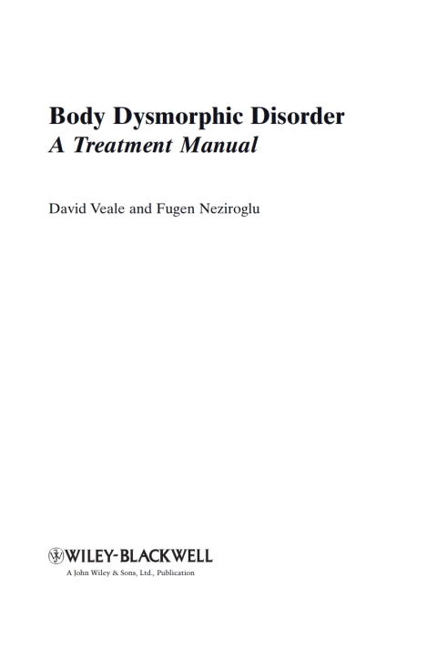 Cover image for book Body Dysmorphic Disorder