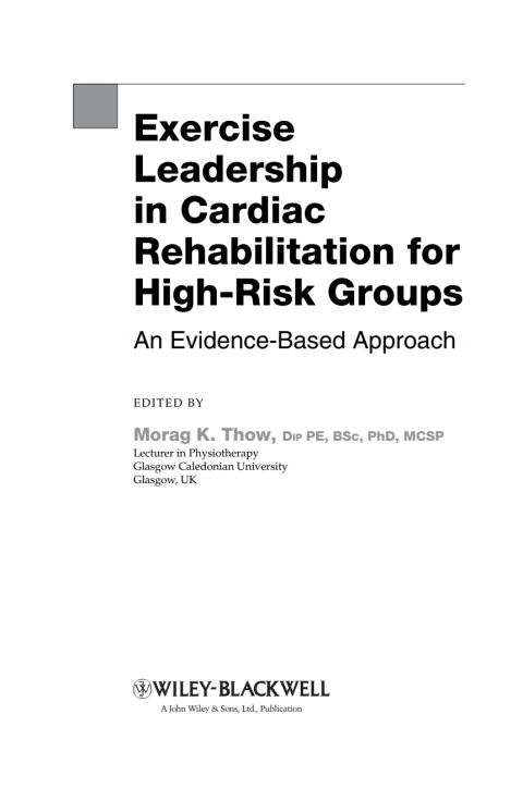 Cover image for book Exercise Leadership in Cardiac Rehabilitation for High Risk Groups