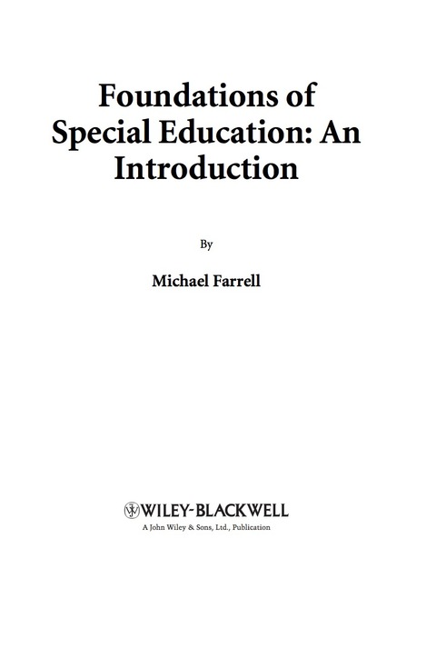 Cover image for book Foundations of Special Education: An Introduction